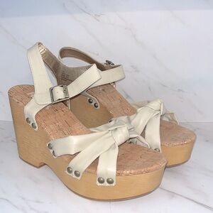 NEW KORKS Dawson knotted wedge sandal sz 10